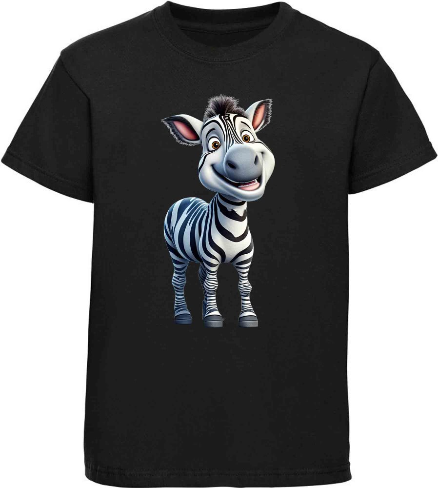Bedrucktes Kinder T-Shirt Baby Zebra
